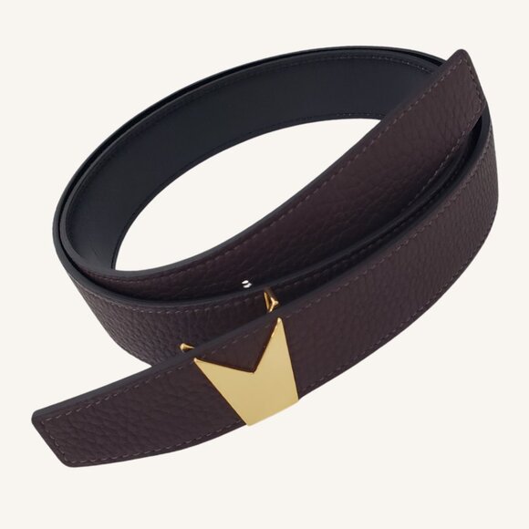 M.A.M.A. Crown Collection - Women\'s Brown Leather Golden Buckle Belt main image 5